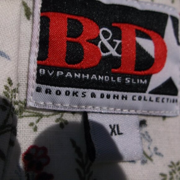 B&D Panhandle Slim XL Western Shirt – Brooks & Dunn, Pearl Snaps, Floral Glow - Picture 5 of 5